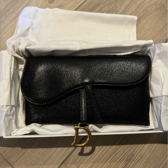 DIOR Saddle Long Wallet with Chain - Picture 1 of 7